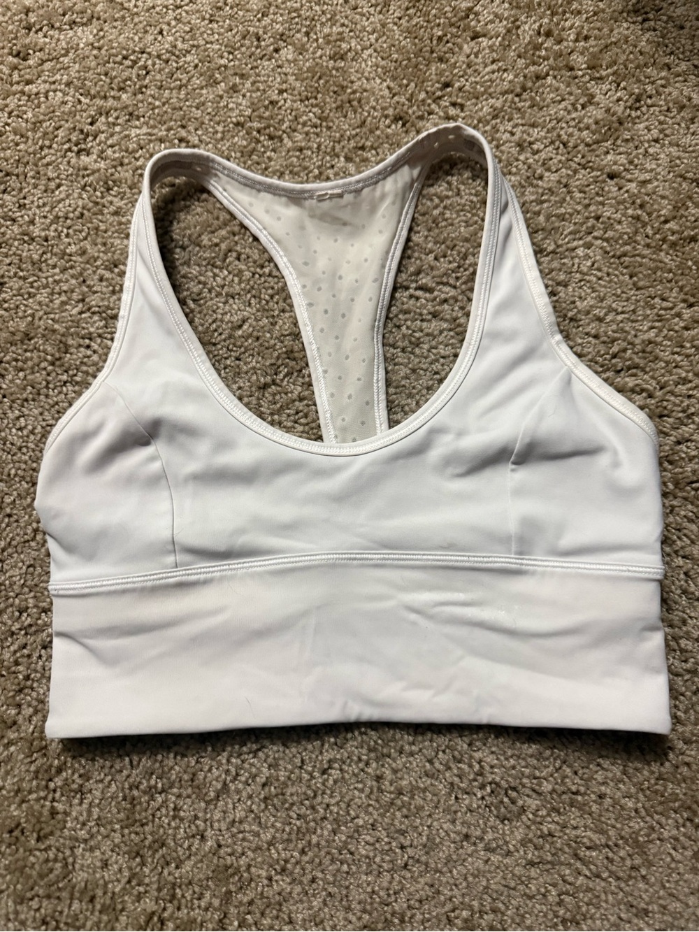 lululemon athletica White Racerback Sports Bra
